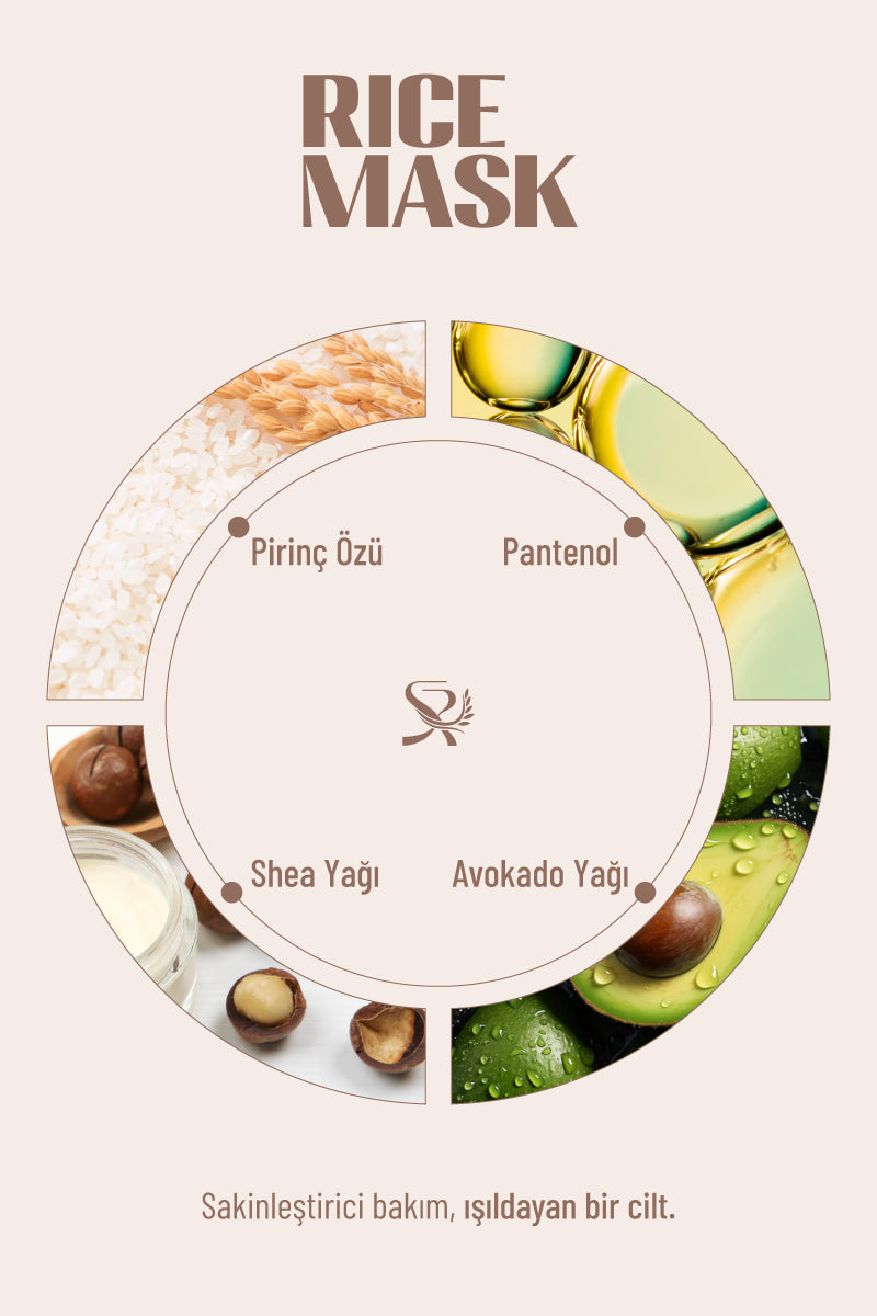 Pirinç Özlü Yüz Maskesi