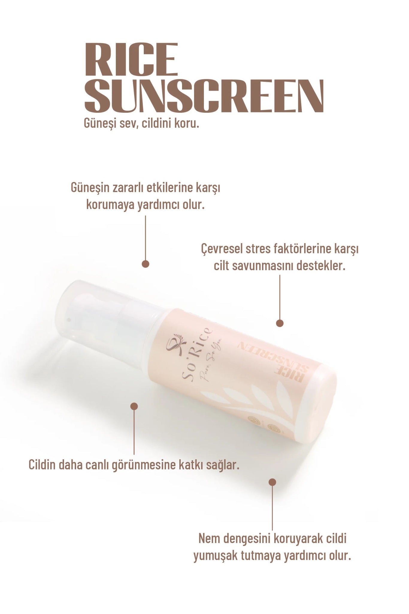 Pirinç Özlü Güneş Kremi - So'Rice