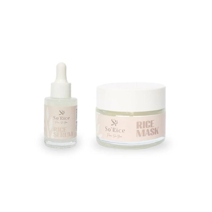 Pirinç Özlü Serum ve Yüz Maskesi Seti - So'Rice