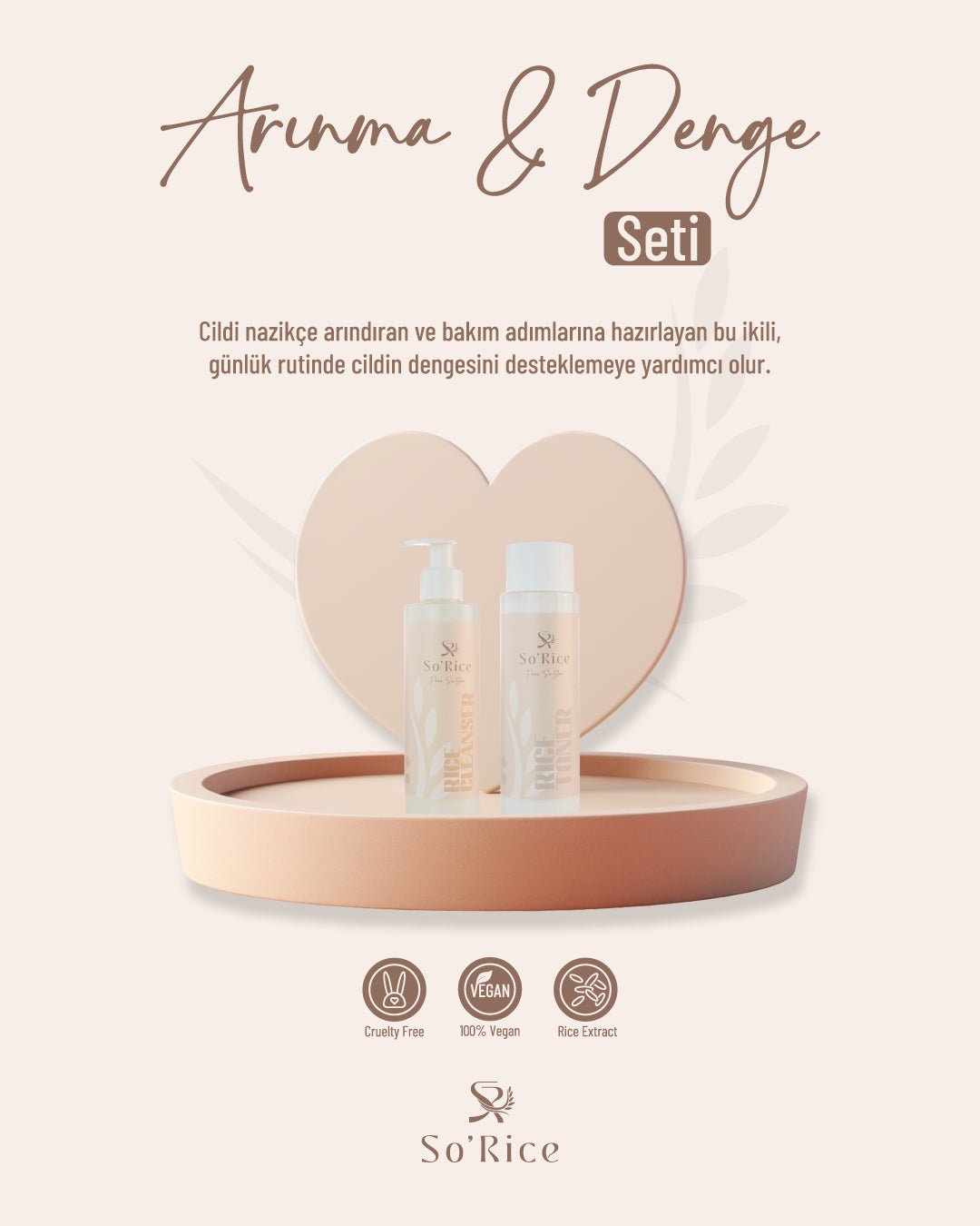 Pirinç Özlü Temizleyici ve Tonik Seti - So'Rice