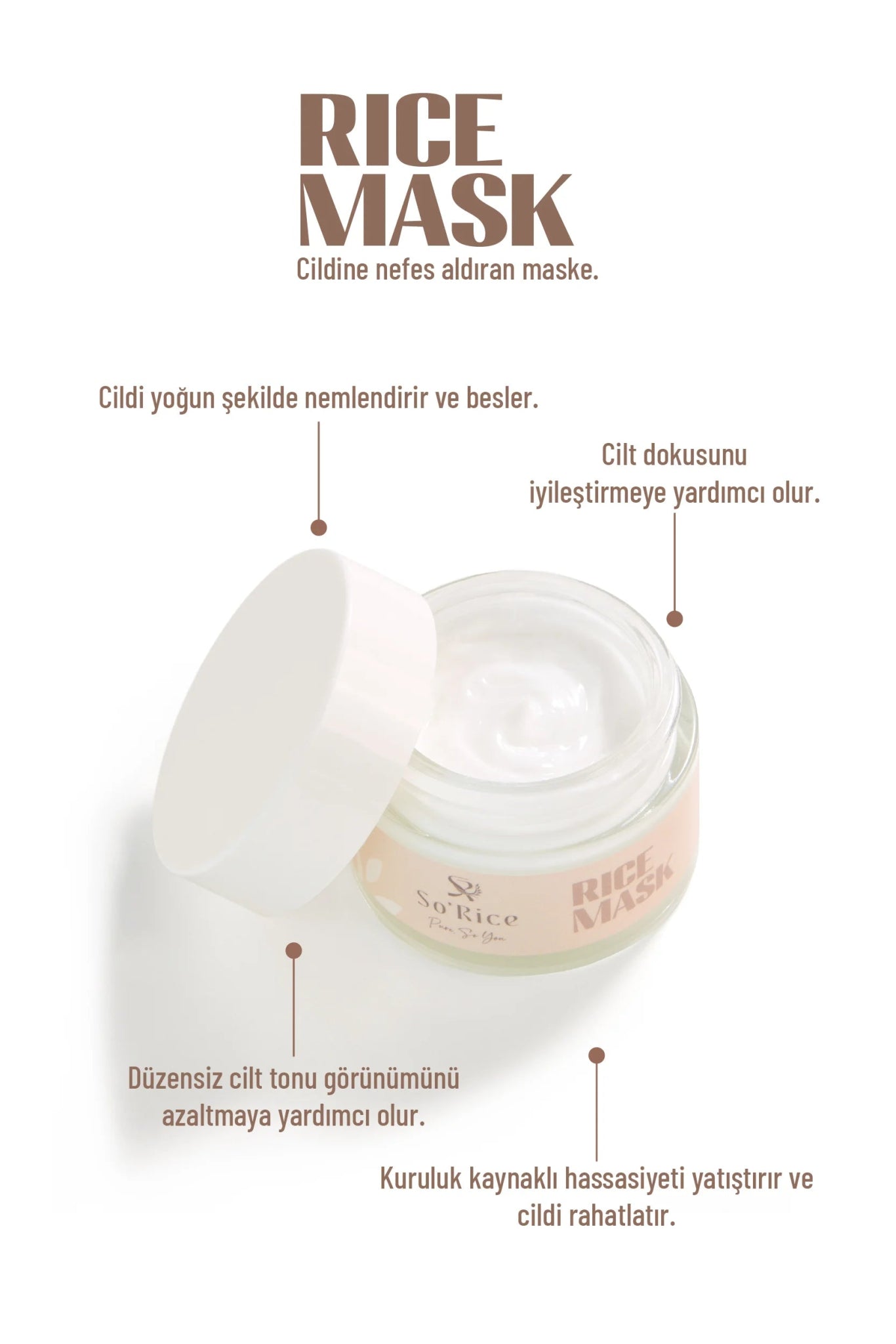Pirinç Özlü Yüz Maskesi - So'Rice