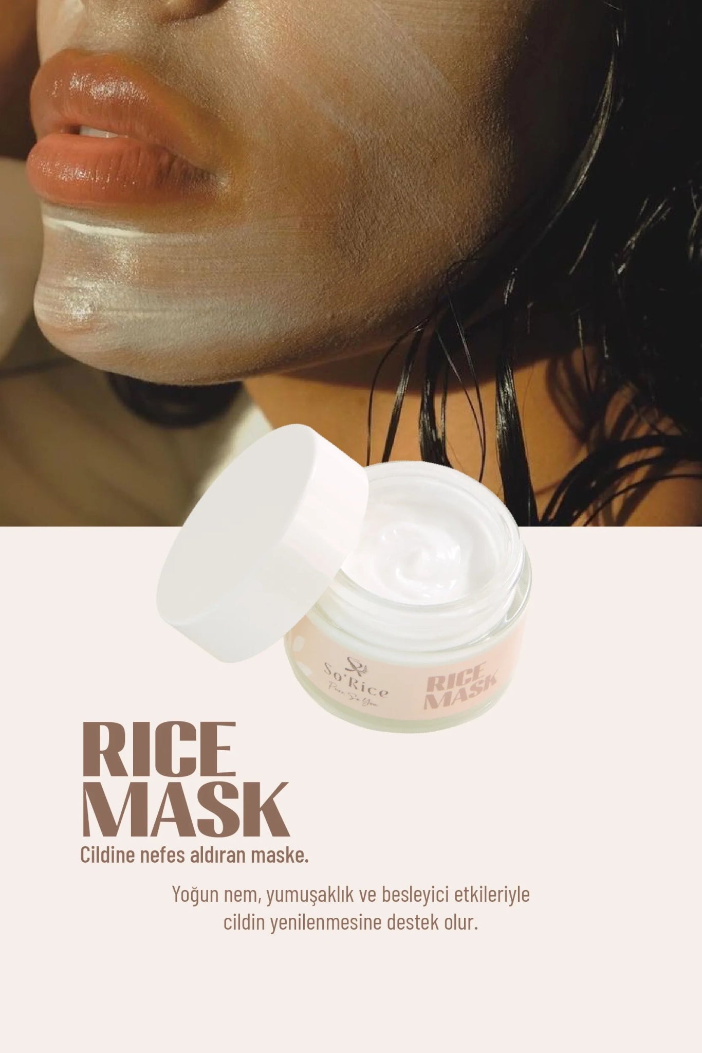 Pirinç Özlü Yüz Maskesi - So'Rice