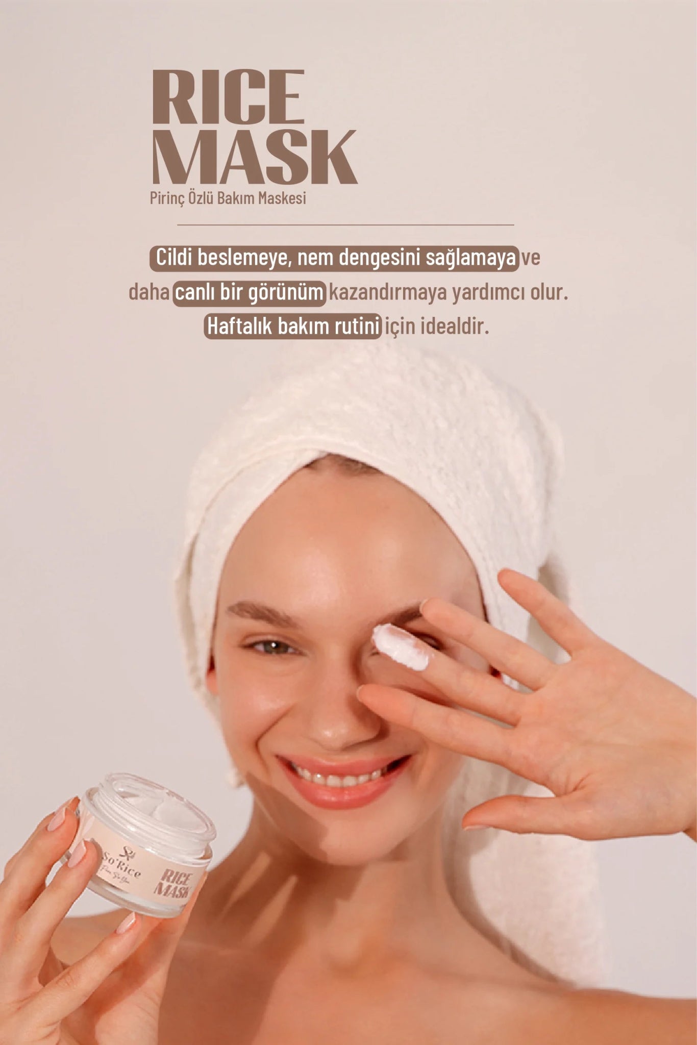 Pirinç Özlü Yüz Maskesi - So'Rice