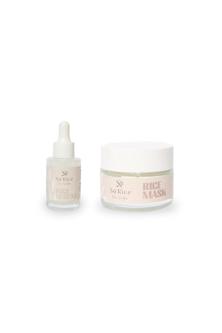 Pirinç Özlü Serum ve Yüz Maskesi Seti
